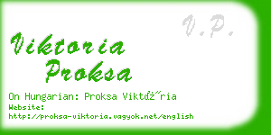 viktoria proksa business card